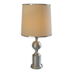 Lampe see delmas 70's avec abat jour tissu et metal Lampe see delmas 70's avec abat jour tissu et metal
