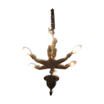 Lampe de shabba en laiton avec crémaillère Lampe de shabba en laiton avec crémaillère