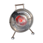 Lampe sphère planète en métal chromé design space - age 1960 - 1970 Lampe sphère planète en métal chromé design space - age 1960 - 1970