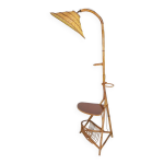 Lampe sur pied en bambou, ann�es 1950