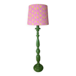 Lampe sur pied bambou et mimosa