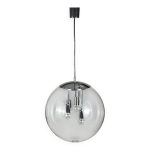 Lampe suspendue xl spoutnik big ball doria leuchten, allemagne spaceage des annes 1970