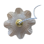 Lampe suspension opaline fleur