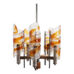 Lampe � suspension, verre de murano, design italien, ann�es 1970, production : italie