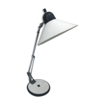 Lampe de table aluminor orientable en mtal blanc et chrome vintage