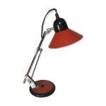 Lampe de table aluminor orientable mtal rouge chrome vintage