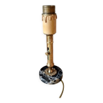 Lampe de table bougeoir en laiton et pied en marbre
