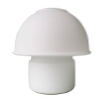 Lampe de table champignon en verre blanc glasshtte limburg annes 80