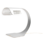 Lampe de table colomba en aluminium bross par walter & moretti, annes 1970