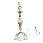 Lampe de table fran�aise en bronze et laiton : luminaire vintage de style louis xv
