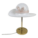 Lampe de table en laiton et verre de murano, italie, années 1970 Lampe de table en laiton et verre de murano, italie, années 1970