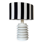 Lampe de table m�tal laqu� blanc ann�es 60