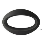 Lampe de table noir de forme elliptique - massive 2000