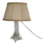 Lampe de table , pied en cristal