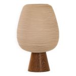 Lampe de table en verre weng et satin par philips, annes 1960