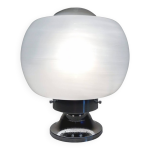 Lampe de table vintage acier & verre murano space age 1970