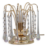 Lampe de table vintage massive belgium, laiton et perles de murano Lampe de table vintage massive belgium, laiton et perles de murano