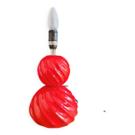 Lampe de table vintage rouge vif en céramique torsadée Lampe de table vintage rouge vif en céramique torsadée