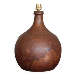 Lampe terre cuite vintage, pied de lampe vintage, lampe de salon, lampe marron