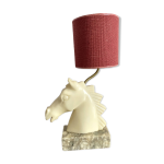 Lampe tête de cheval en albâtre , italy Lampe tête de cheval en albâtre , italy