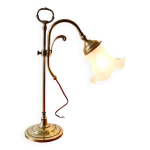 Lampe tulipe art nouveau bronze