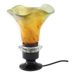 Lampe tulipe pte de verre multicolore