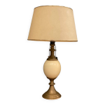 Lampe ?uf d'autruche et bronze 1970 sur pied douche