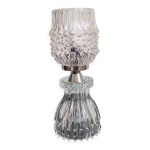 Superbe lampe en verre / cristal texturé - style vintage / rétro chic années Superbe lampe en verre / cristal texturé - style vintage / rétro chic années