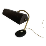 Lampe vintage 1960 de banquier aluminor noire dore bureau - 45cm