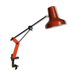 Lampe vintage 1970 bureau architecte rda (ddr - gdr) rouge - 50 cm