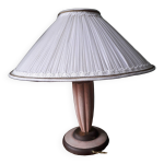 Lampe vintage des annes 40 avec son abat - jour pliss