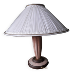 Lampe vintage des annes 40 avec son abat - jour pliss