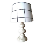 Lampe vintage en cramique et abat - jour sur mesure