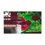 Les lampions de hano - a4 - peinture  la gouache - vietnam - asie - voyage