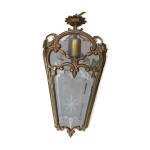 Lanterne en bronze de style louis xvi tat de marche - verres gravs
