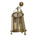 Lanterne cylindrique en laiton et verre style louis xvi
