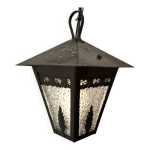 Lanterne noire vitre en fer forg