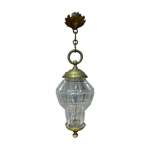 Lanterne en verre et bronze