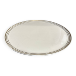 Lanternier & co limoges - plat rond art - deco liser�s or diam�tre 33 cm