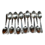Lcf lot de 12 petites cuill�res � caf� moka argenterie design 1950 couvert fran�ais