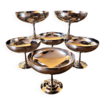 Letang r�my : 6 larges coupes inox pour glace / dessert / ap�ritif