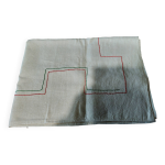 Linge ancien nappe rectangulaire toile de chanvre brode 104 x 153 cm