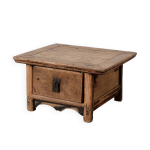 Linyi table de chevet chinoise en orme ancien n°1 Linyi table de chevet chinoise en orme ancien n°1
