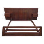 Lit adulte scandinave teck vintage année 60 70 chevet Lit adulte scandinave teck vintage année 60 70 chevet