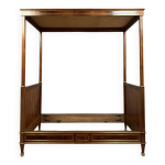 Lit  baldaquin parisien style louis xvi en acajou et bronze dor vers 1850