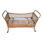 Lit berceau rotin vintage