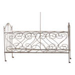 Lit d'enfant pliant avec ciel en fer forg ou banquette de jardin romantique 19e
