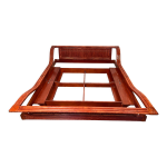 Lit  forme bateau en osier par maugrion annes 60 - 70