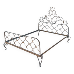Lit style louis xv en fer forg