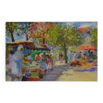 Lithographie  march place des carmes  signe yvonne cheffer delouis